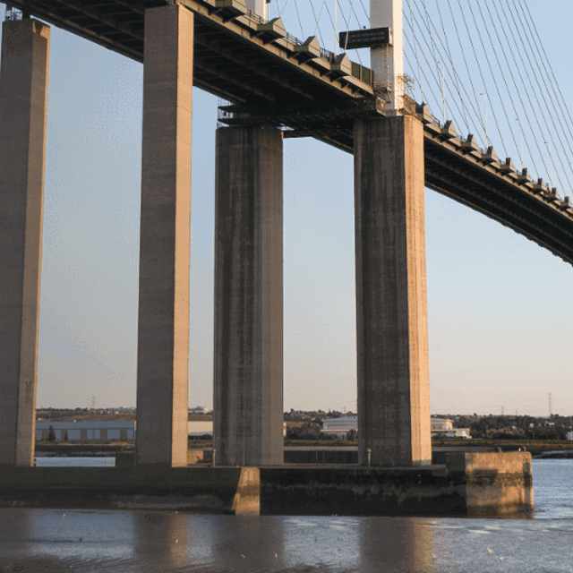 Suspension toll bridge