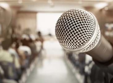Microphone for motivational speaking