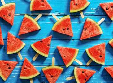 Watermelon summer lollies