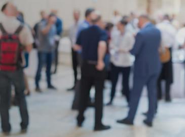 People at a networking event