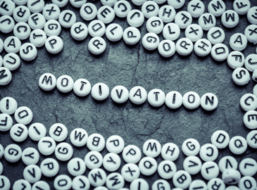 Letter tiles display motivation text
