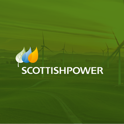 Scottish Power company logo green background