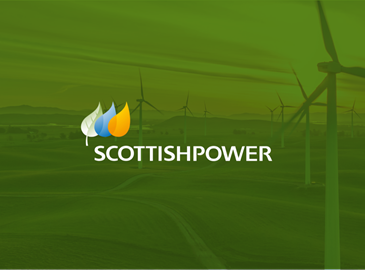 Scottish Power company logo green background