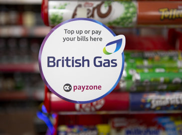 British Gas top up sign