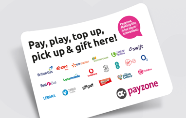 Payzone services offered sign