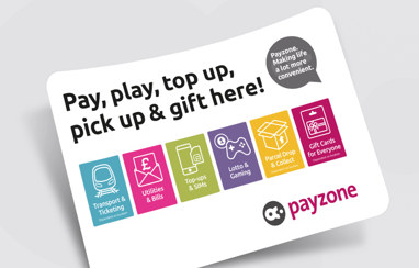 Payzone services offered sign