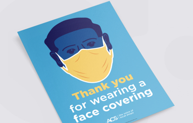 Thank you for wearing a face covering 