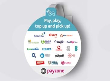 Pay play top up and pick up wobbler 