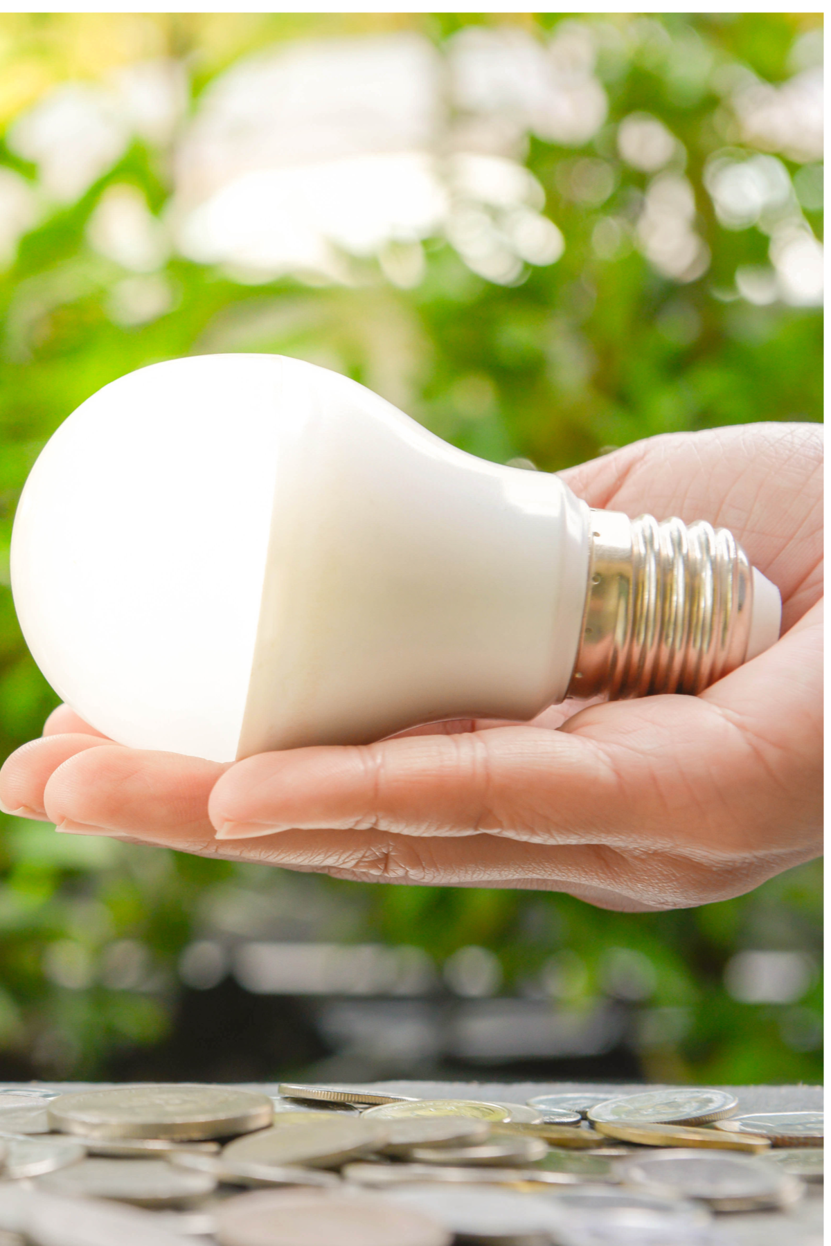 hand holding lightbulb