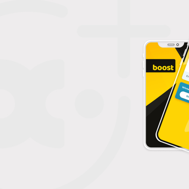 Boost energy payments cards in a circle on a grey background